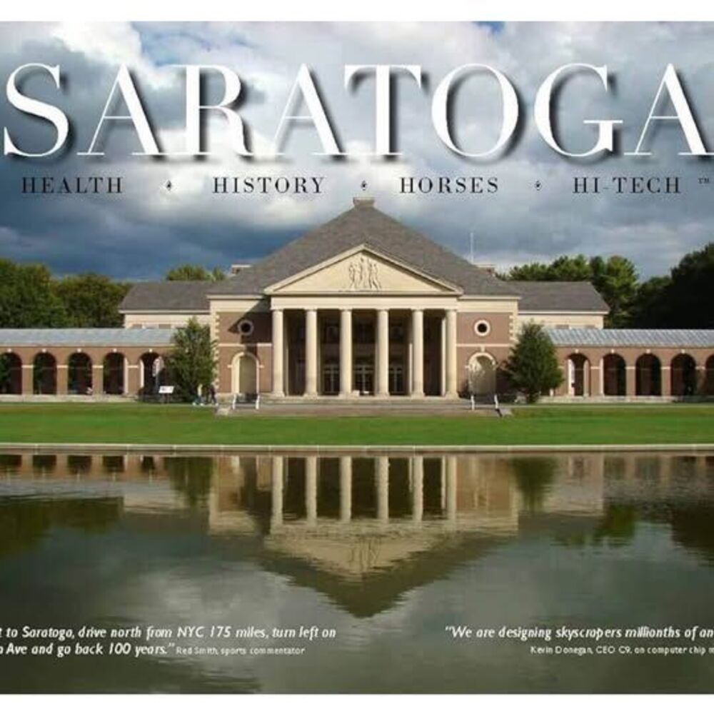 SARTOGA Coffee Table Book 174 Pages Beautiful Health History Horses and Hi Tech